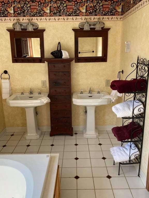 2346 West Longhollow Road Elizabeth, IL 61028 - Photo 25 of 44 a bathroom with a sink a toilet and mirror