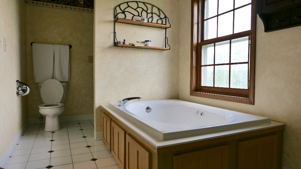 2346 West Longhollow Road Elizabeth, IL 61028 - Photo 26 of 44 a bathroom with a sink a toilet and a window