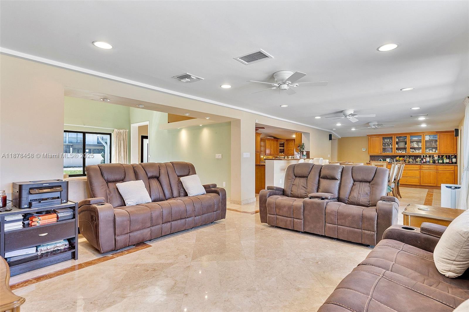 2531 Northeast 195th Street Aventura, FL 33180 - Photo 19 of 45 a living room with furniture and a view of kitchen