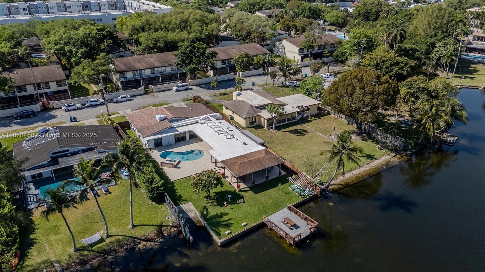 2531 Northeast 195th Street Aventura, FL 33180 - Photo 40 of 45 an aerial view of a house with a yard basket ball court and outdoor seating