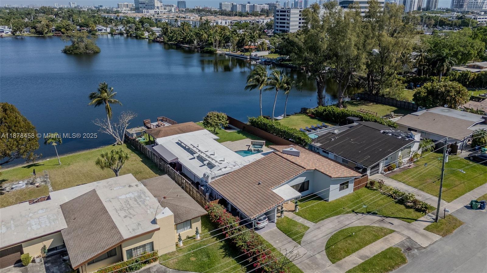 2531 Northeast 195th Street Aventura, FL 33180 - Photo 45 of 45 an aerial view of a house with outdoor space and lake view