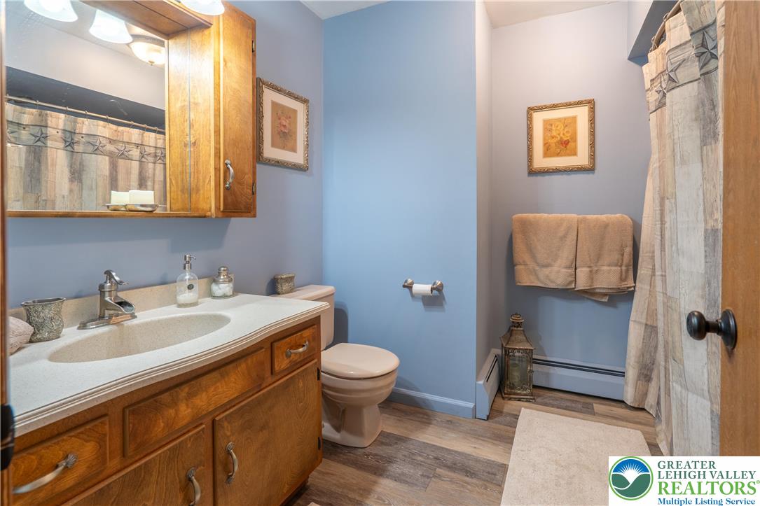 77 Uhlerstown Hill Road Erwinna, PA 18920 - Photo 7 of 47 a bathroom with a sink toilet and mirror