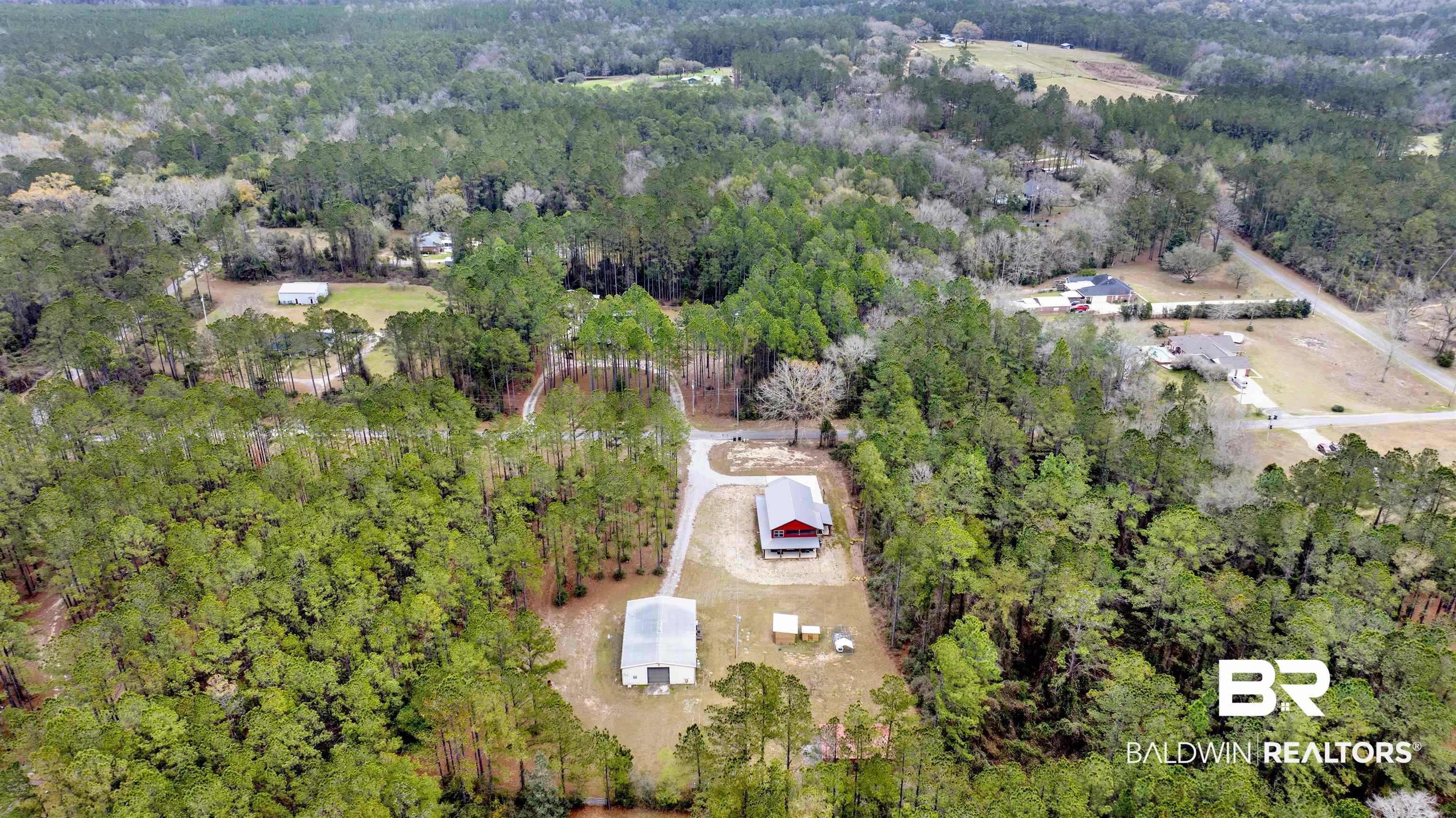 36397 Alexandria Trail Stapleton, AL 36578 - Photo 10 of 65 Drone / aerial view of a forest