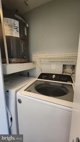 a close view of washer and dryer