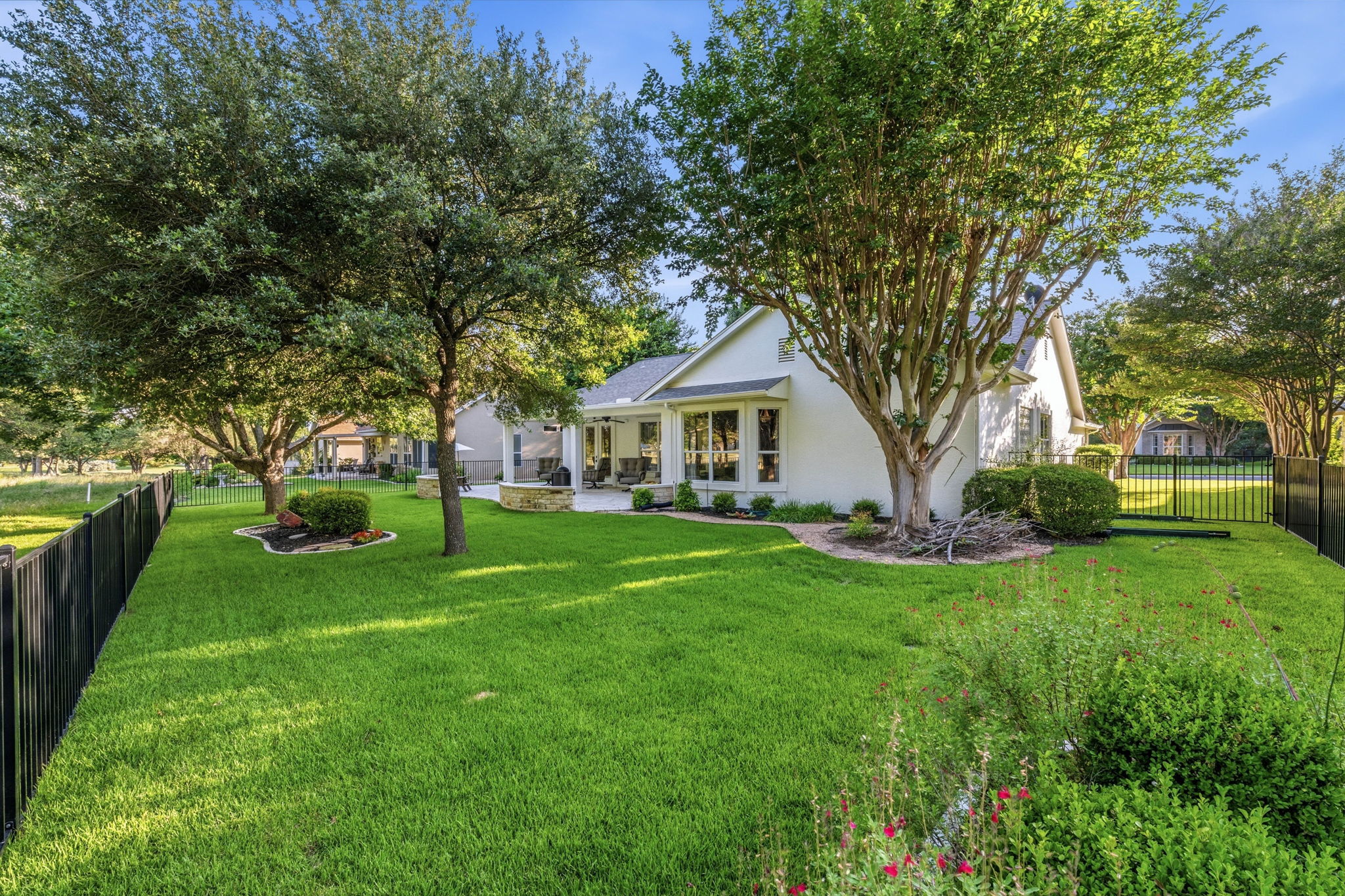 118 Cold Springs Drive Georgetown, TX 78633 - Photo 38 of 40 A private, well-maintained lawn with a spacious patio, perfect for outdoor relaxation and entertaining.