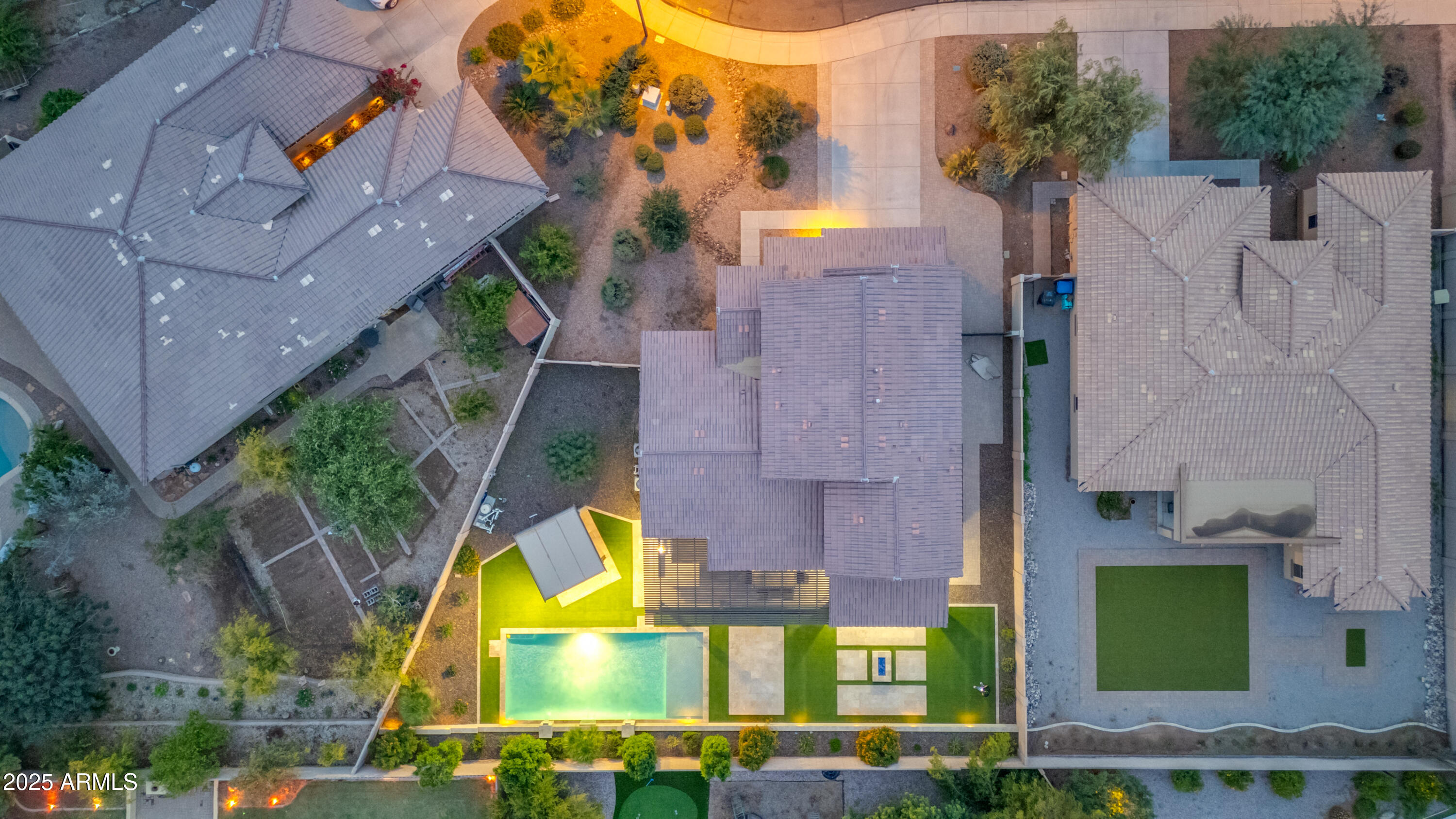 4587 South Ellesmere Street Gilbert, AZ 85297 - Photo 48 of 55 an aerial view of residential houses with yard