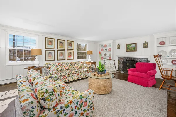 a view of a large building from a window