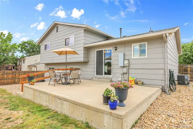 a view of a house with patio