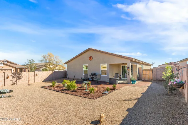a view of a house with a patio