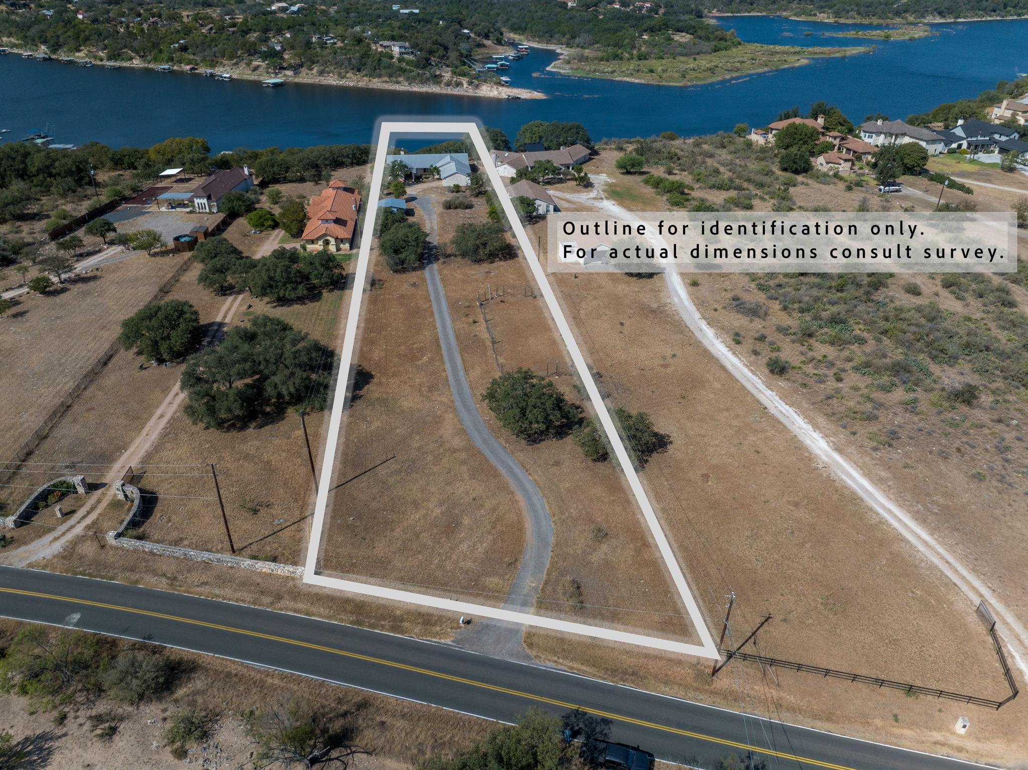 25048 River Road Spicewood, TX 78669 - Photo 25 of 33 Aerial view of property and Pedernales River