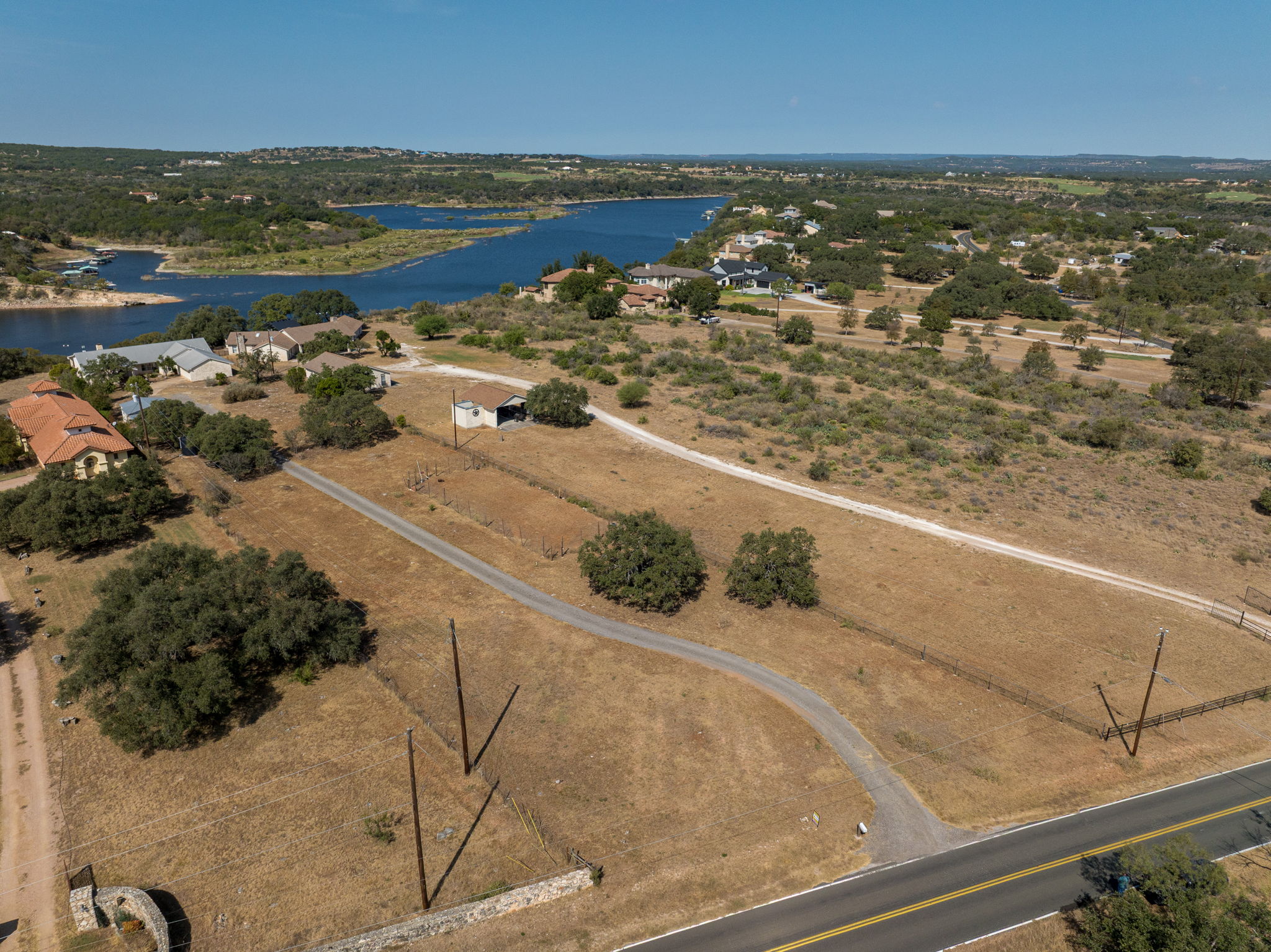 25048 River Road Spicewood, TX 78669 - Photo 26 of 33 Aerial view of Pedernales River