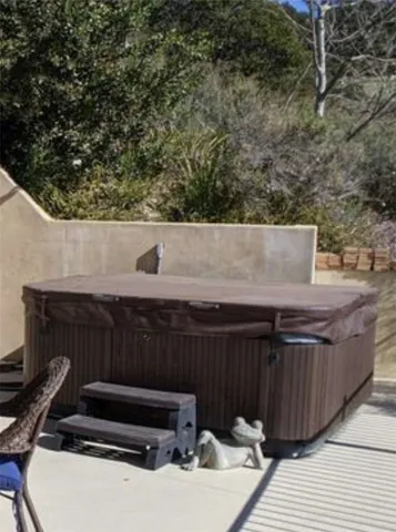 a view of a house with a mountain