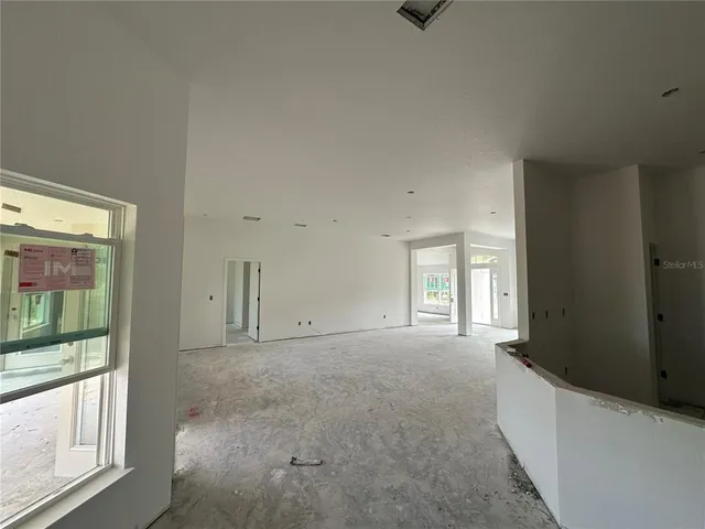 an empty room with closet