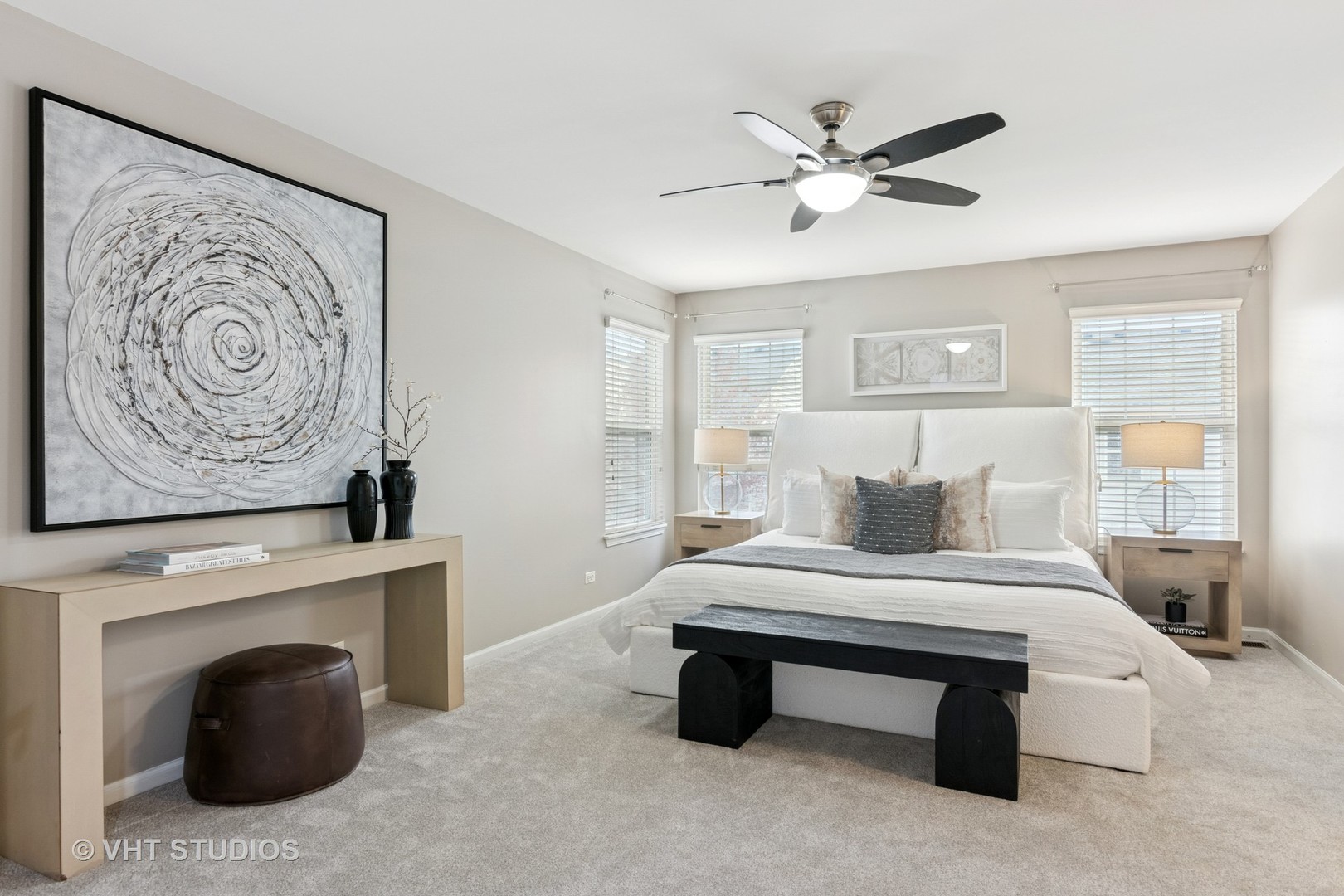 5178 Scott Circle Lisle, IL 60532 - Photo 34 of 45 a bedroom with a bed and a fireplace