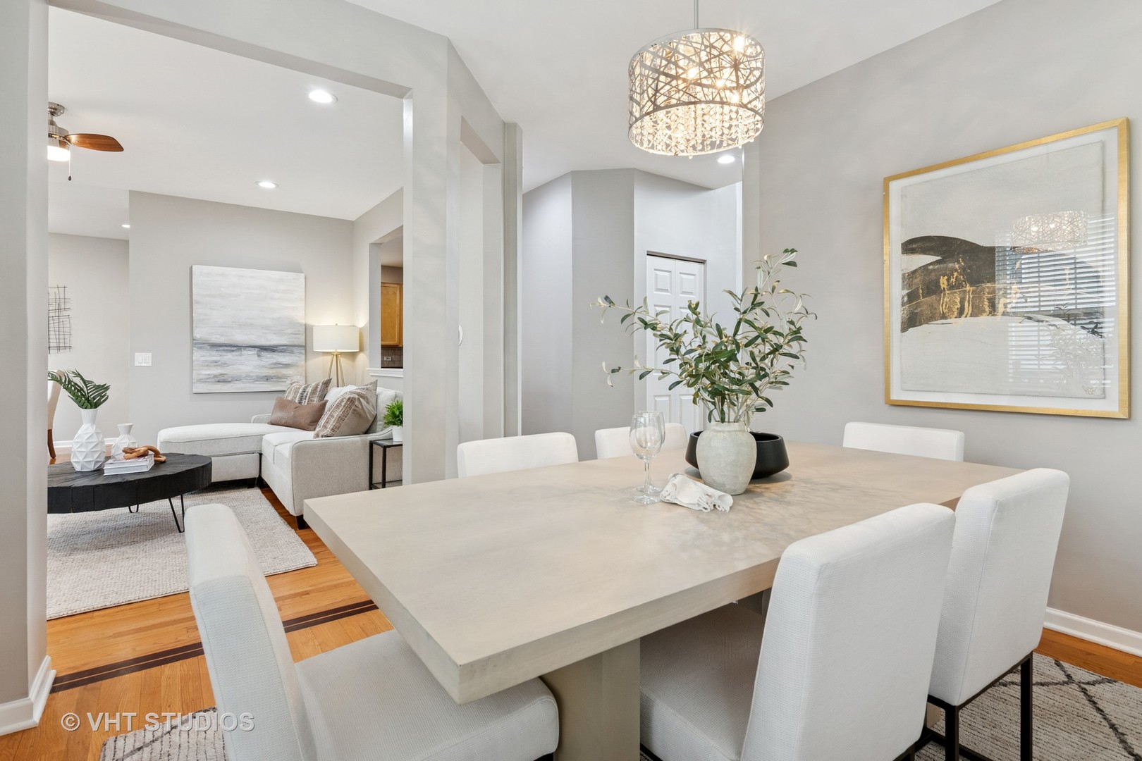 5178 Scott Circle Lisle, IL 60532 - Photo 7 of 45 a view of a dining room with furniture and a chandelier