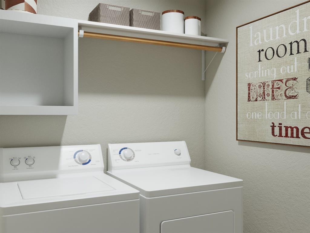 1500 Romans Road Ennis, TX 75119 - Photo 30 of 38 a utility room with dryer and washer