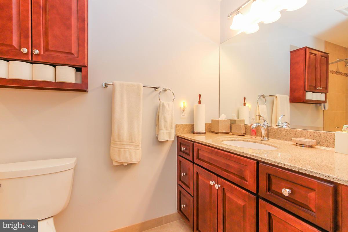 1861 Post Oak Trail Reston, VA 20191 - Photo 24 of 30 a bathroom with a sink a toilet and mirror
