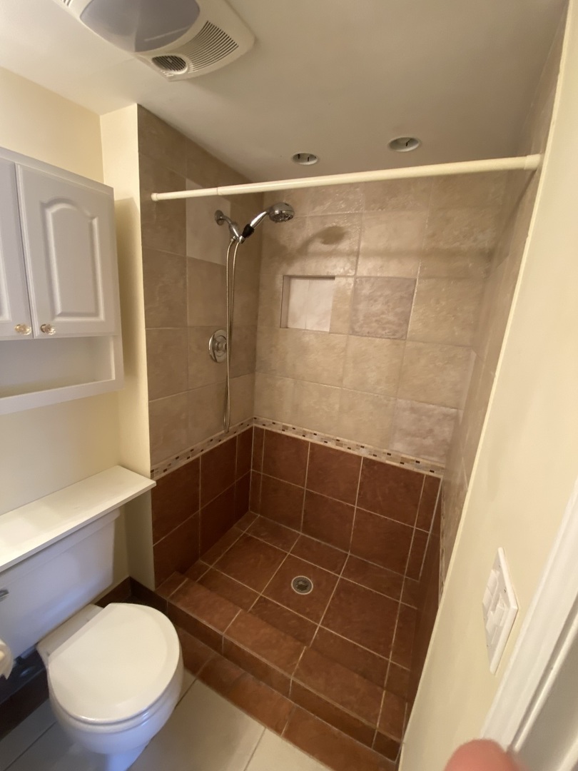309 Memory Lane, Unit 1 Westmont, IL 60559 - Photo 12 of 23 a bathroom with a toilet and a shower