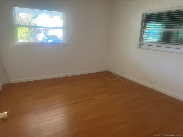 an empty room with a window