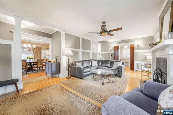 a living room with furniture and a view of living room