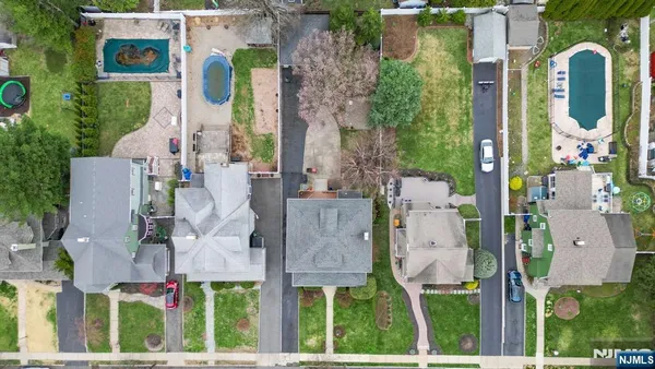 an aerial view of multiple house