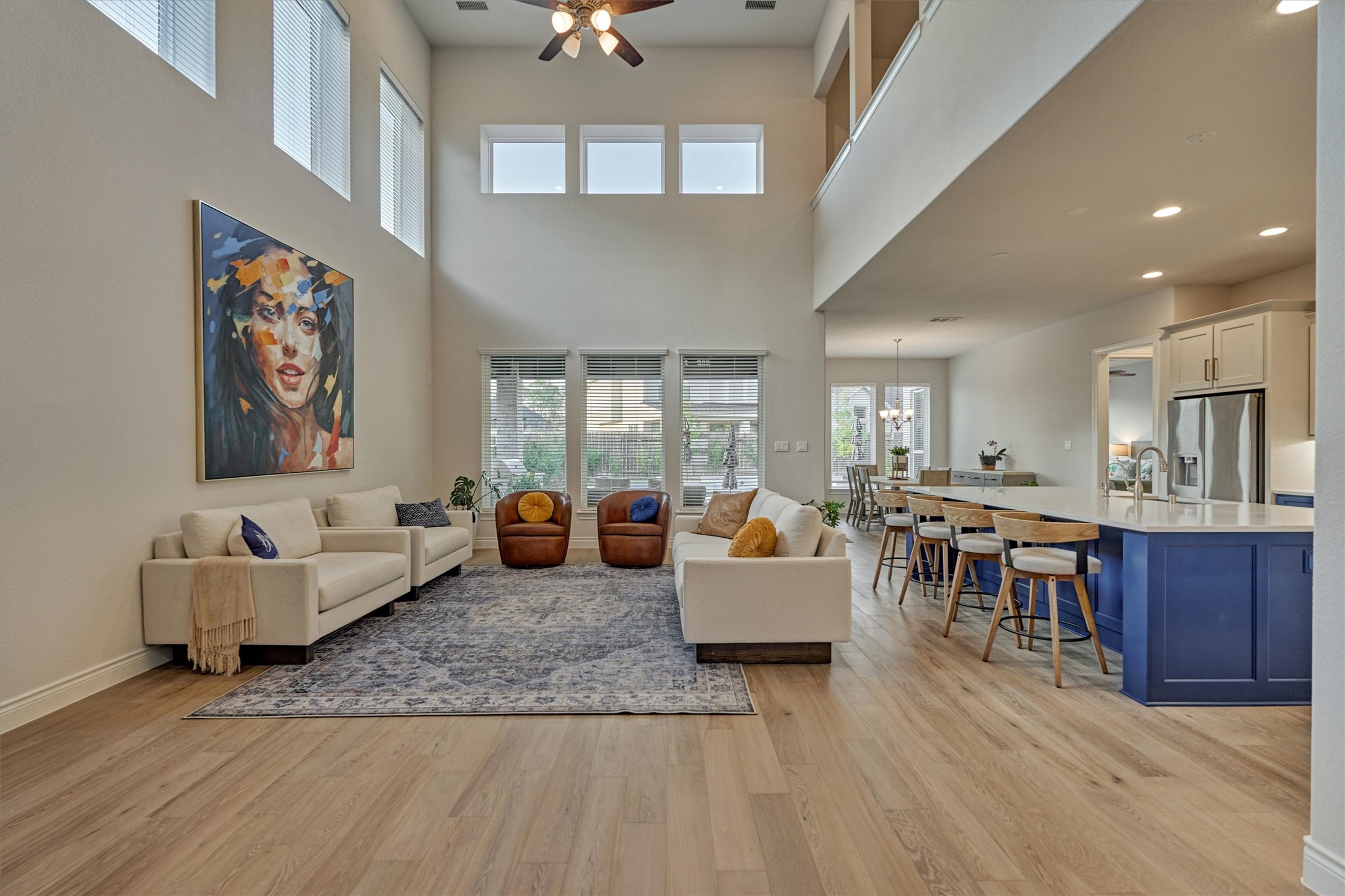 15230 Tree Swallow Court Magnolia, TX 77354 - Photo 14 of 49 a living room with fireplace furniture and a wooden floor