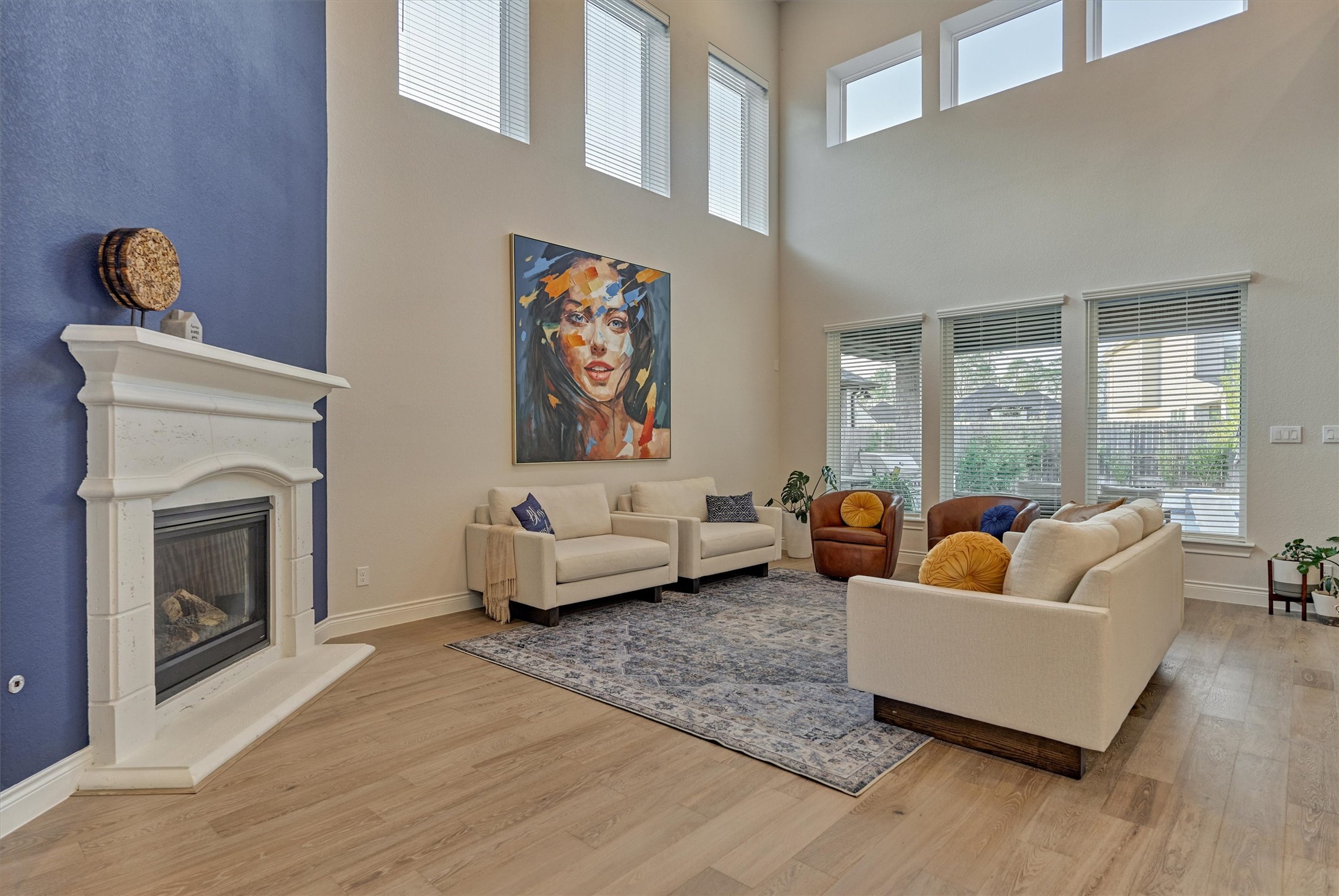 15230 Tree Swallow Court Magnolia, TX 77354 - Photo 15 of 49 a living room with furniture and a fireplace