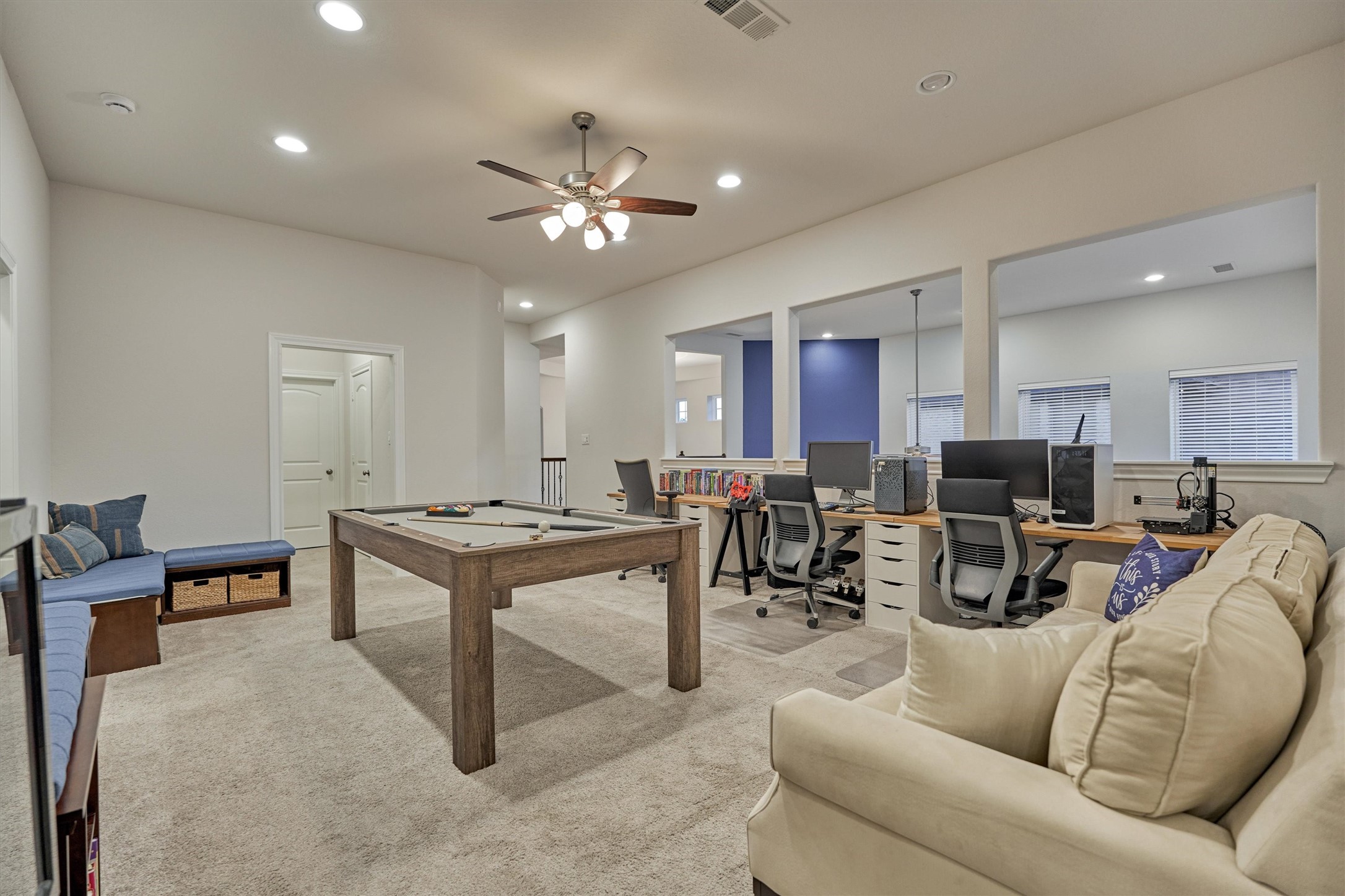 15230 Tree Swallow Court Magnolia, TX 77354 - Photo 31 of 49 a living room with furniture a dining table and a chandelier