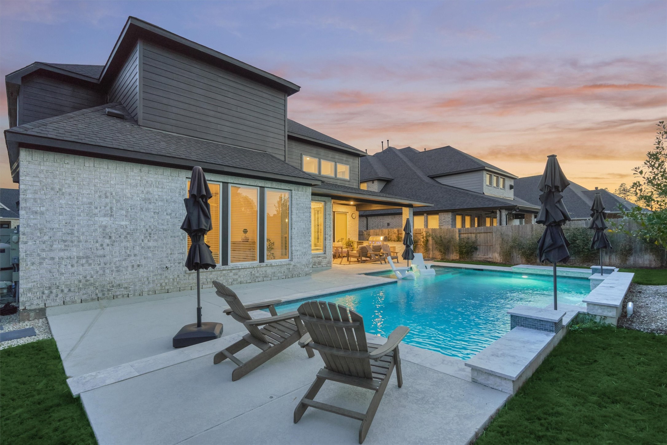 15230 Tree Swallow Court Magnolia, TX 77354 - Photo 39 of 49 a view of a house with backyard porch and sitting area