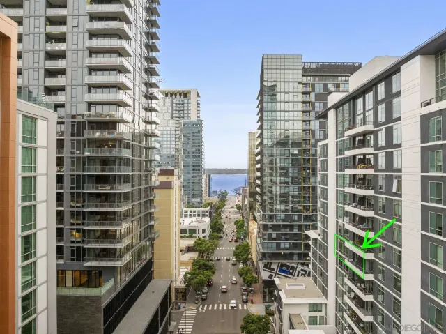 view of a city with tall buildings