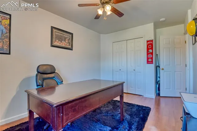a view of entryway with wooden floor