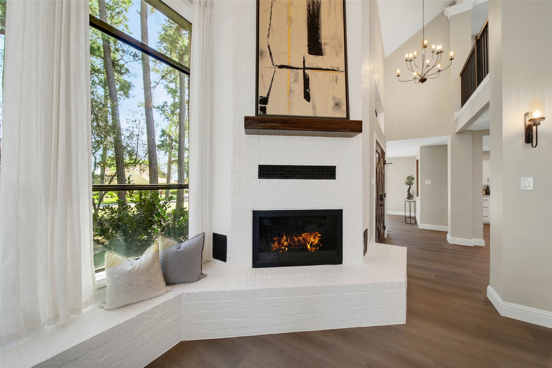 14520 Diamondhead North Conroe, TX 77356 - Photo 13 of 50 Wood burning fireplace.
