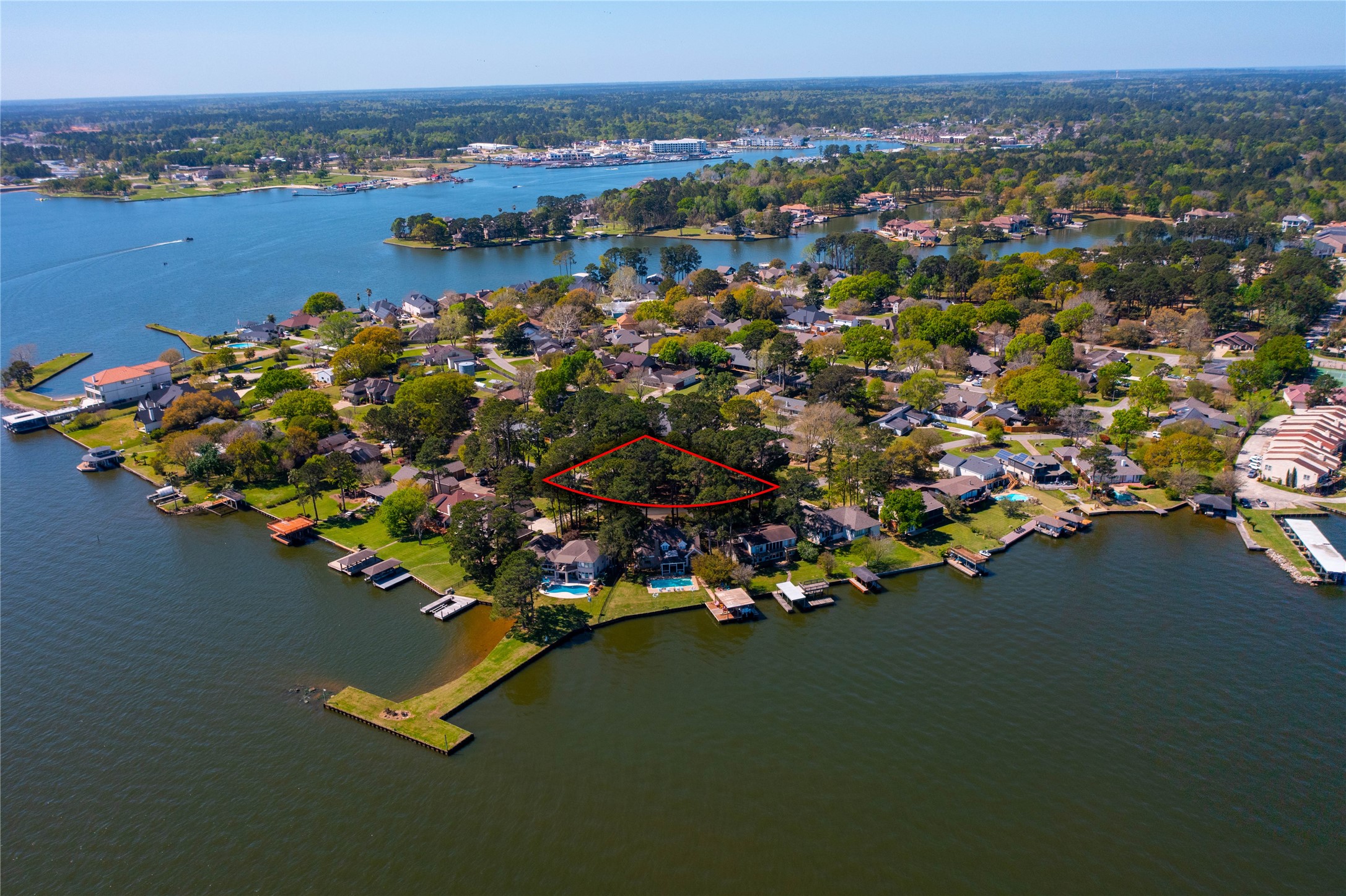 14520 Diamondhead North Conroe, TX 77356 - Photo 38 of 50 Arial view of 14520 Diamondhead N sitting on 2 lots with lake views!