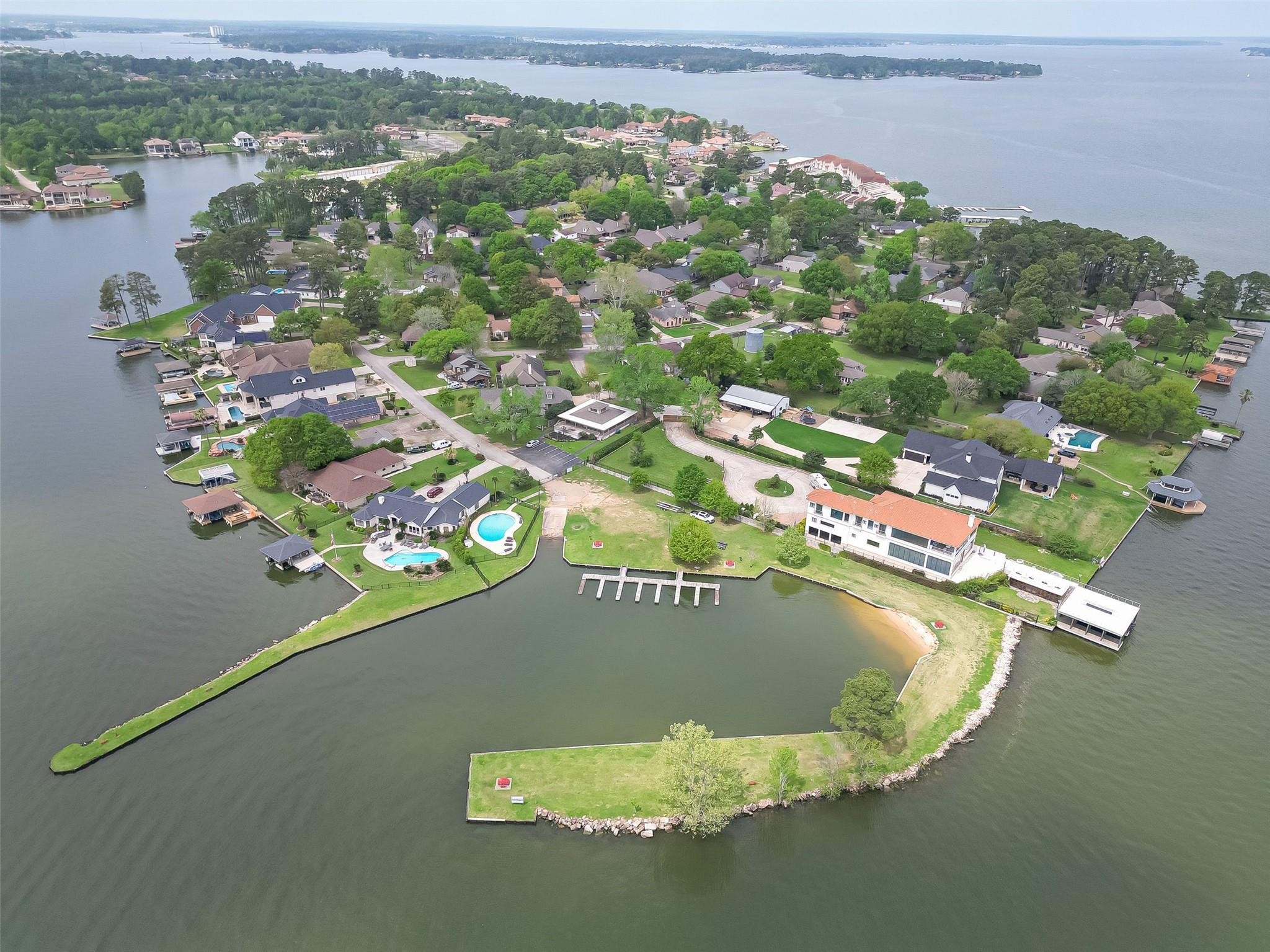 14520 Diamondhead North Conroe, TX 77356 - Photo 45 of 50 Arial view of the Diamondhead Community, boat ramp, pool, clubhouse and picnic area!
