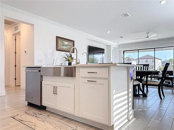 a view of a house with patio outdoor seating