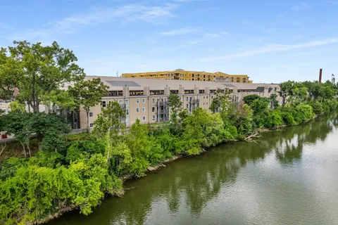 a view of a city from a terrace