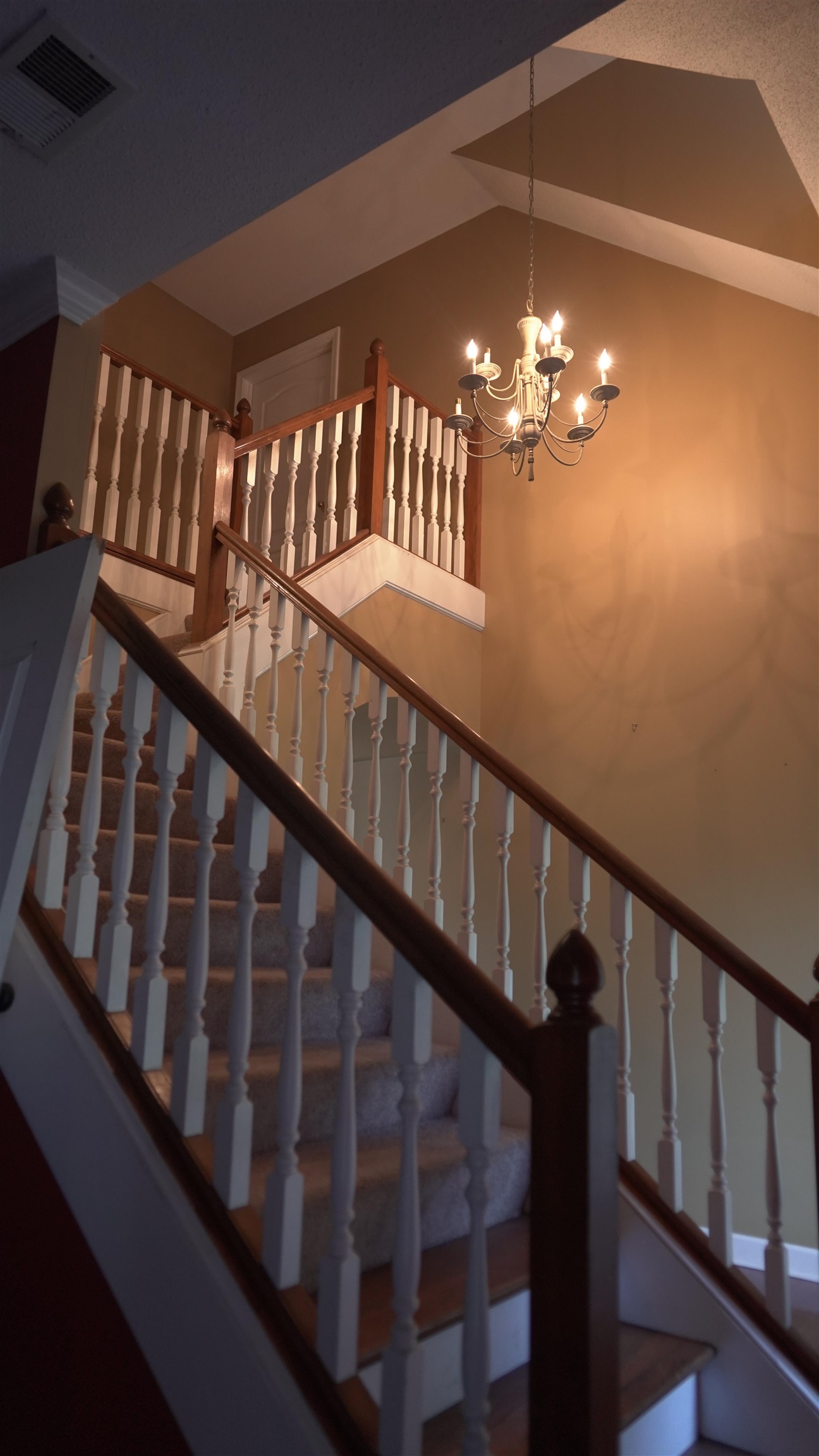 3717 Meade Lake Road Millington, TN 38053 - Photo 5 of 16 Stairway with suspended lighting and a high ceiling