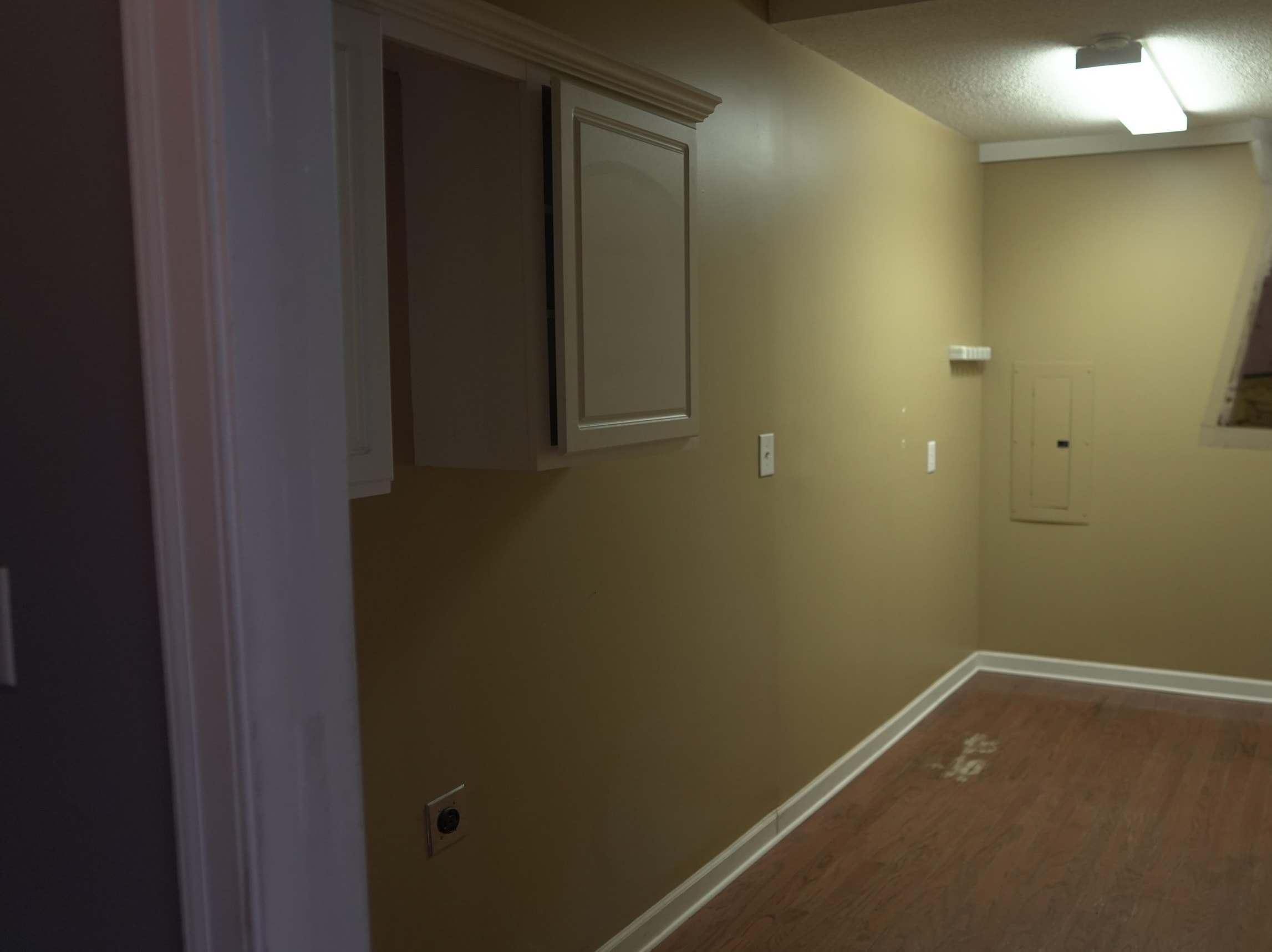 3717 Meade Lake Road Millington, TN 38053 - Photo 7 of 16 Corridor with dark wood-style flooring, electric panel, and a textured ceiling