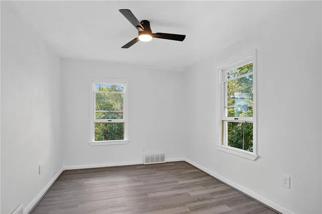 an empty room with a window