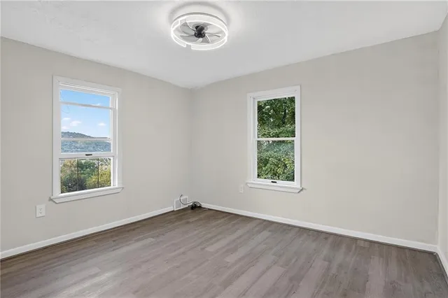 an empty room with a window