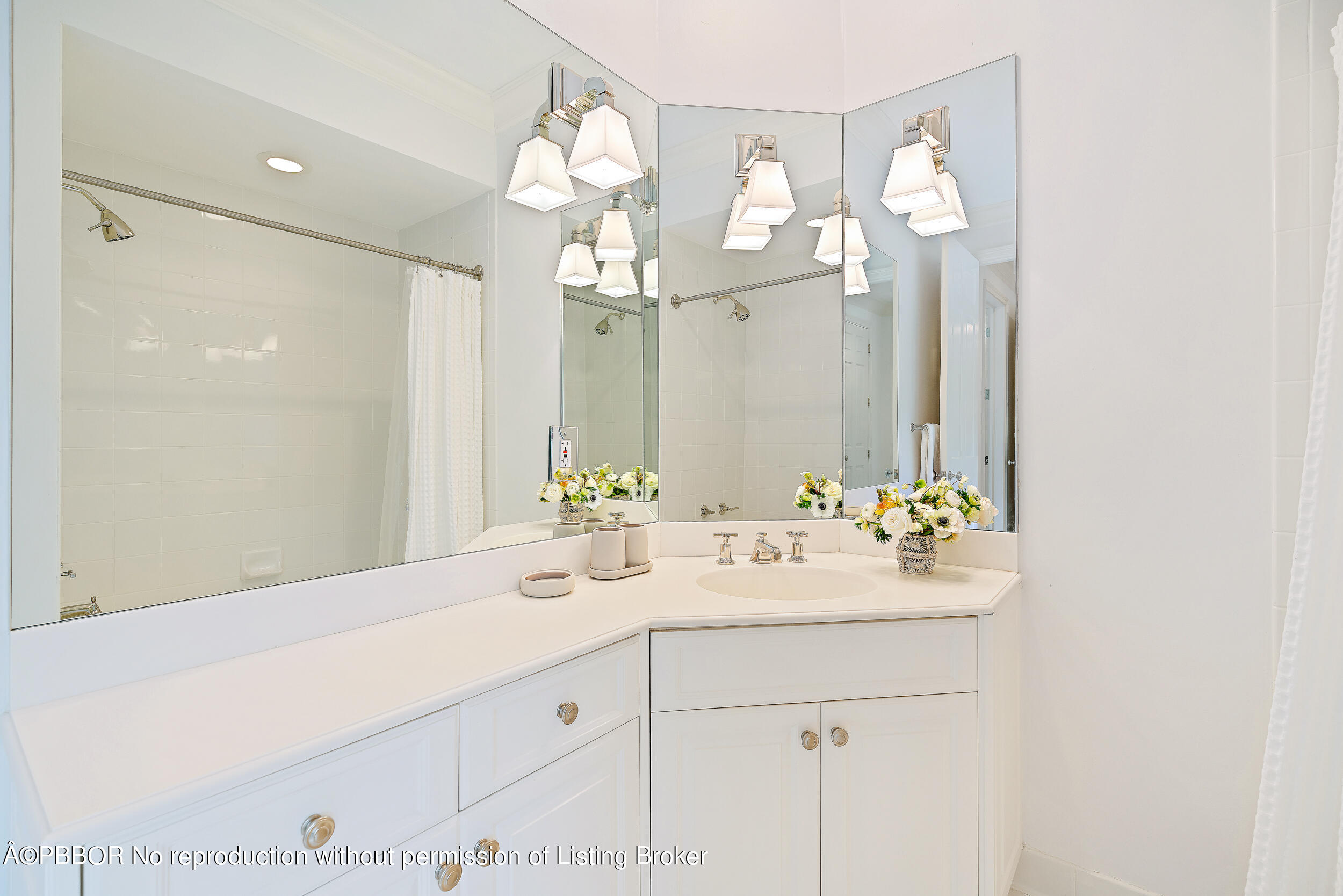 310 Plantation Road Palm Beach, FL 33480 - Photo 34 of 38 a bathroom with a sink mirror and vanity