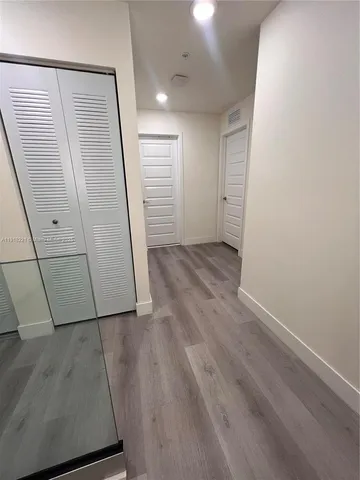 a close view of a closet