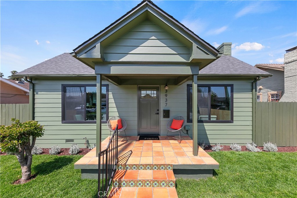 a front view of a house