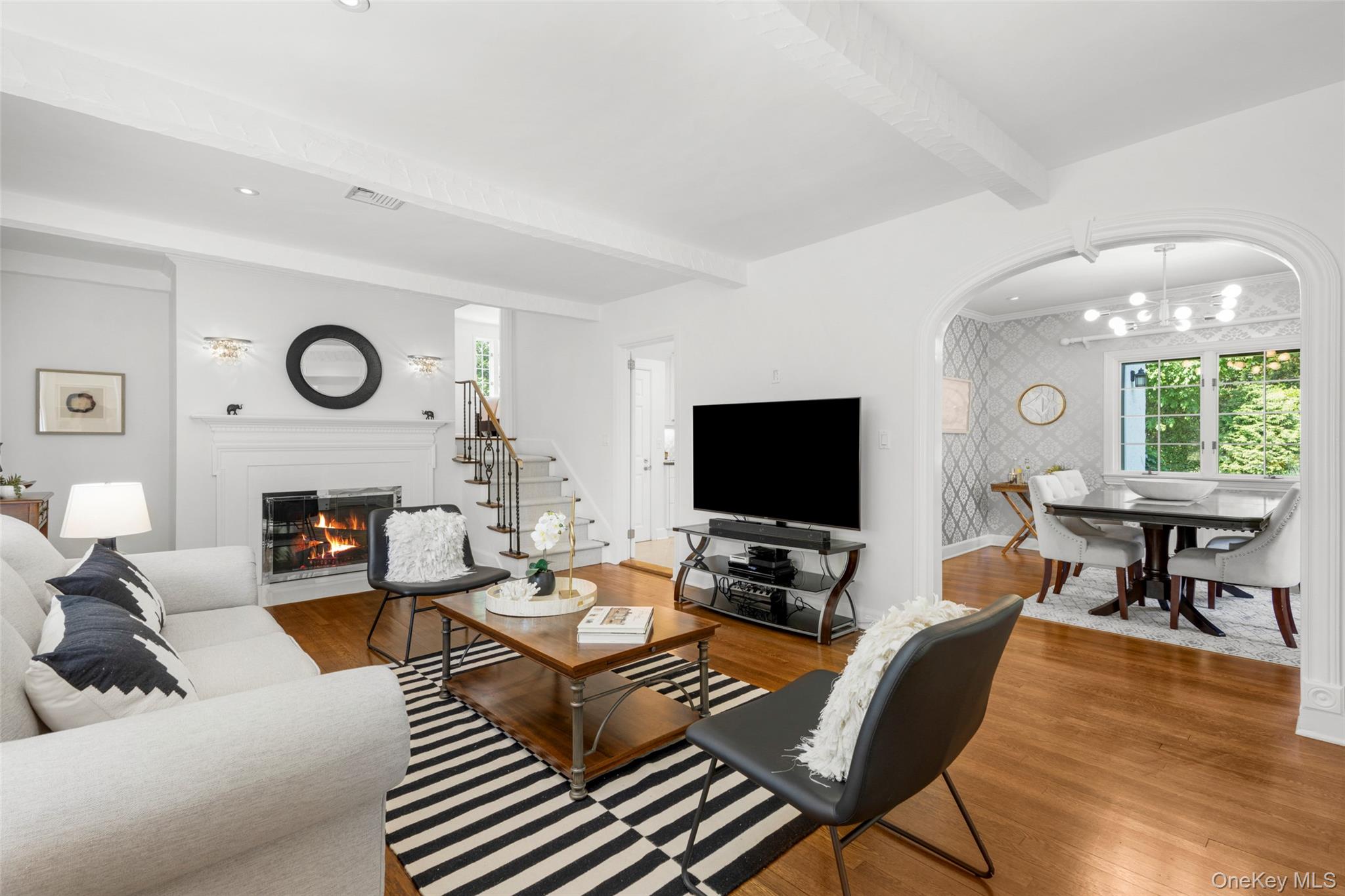 63 Rye Road Rye, NY 10580 - Photo 4 of 50 An elegant fireplace with stone surround