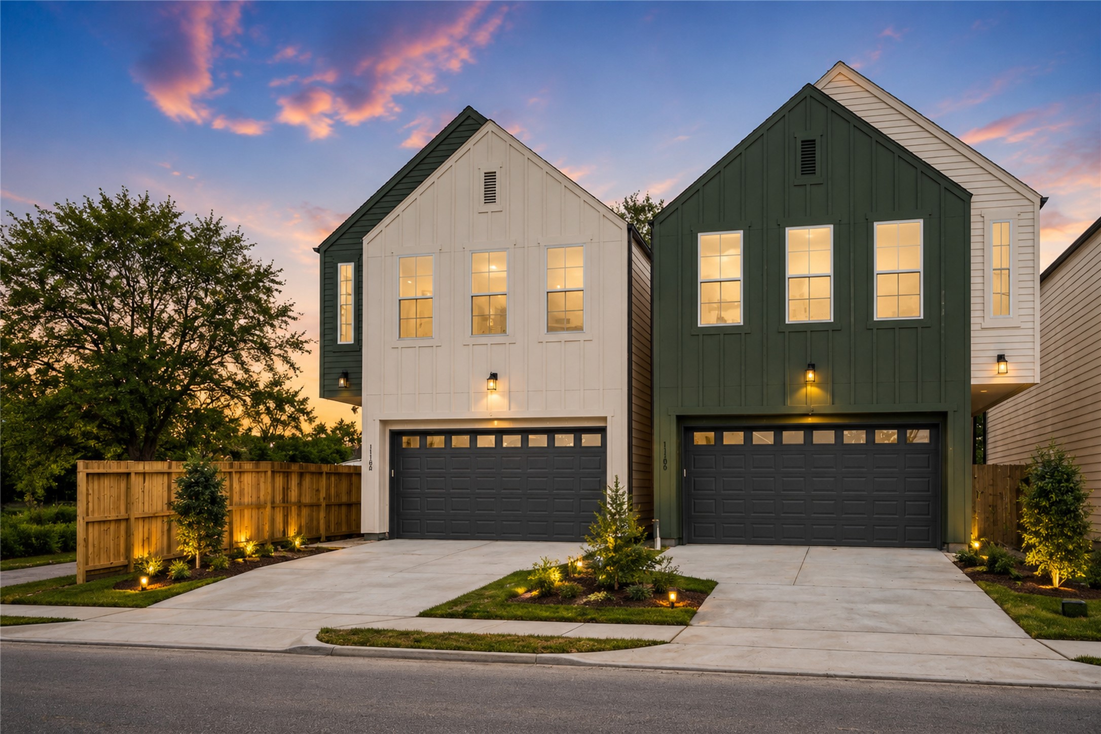 11104 Bauman Road Houston, TX 77076 - Photo 1 of 17 Front Exterior: Modern farmhouse-inspired design with clean architectural lines and a two-car garage.