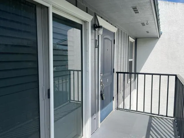 a view of front door