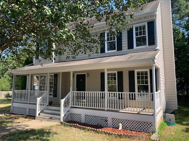 4529 Birmingham Way Raleigh, NC 27604 - Photo 2 of 26 Recent latticework and freshly painted pickets add extra curb appeal to this cute cul-de-sac home Exterior Front