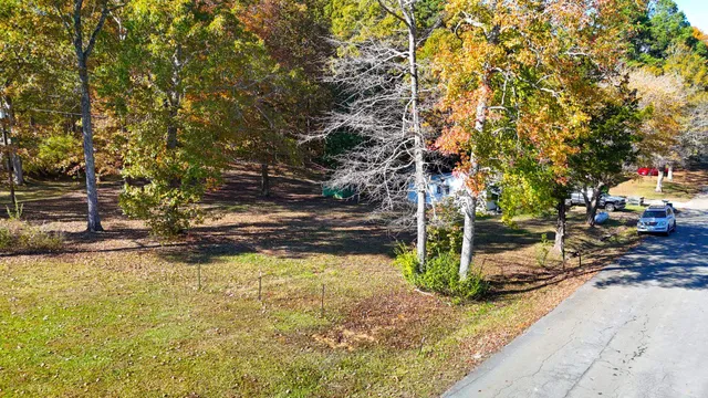 a view of a swimming pool with an outdoor space