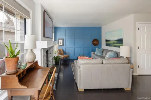 a living room with furniture and a couch