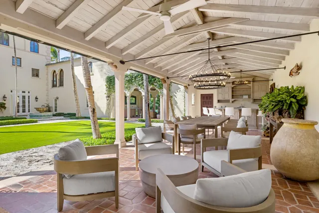 a view of outdoor space with garden